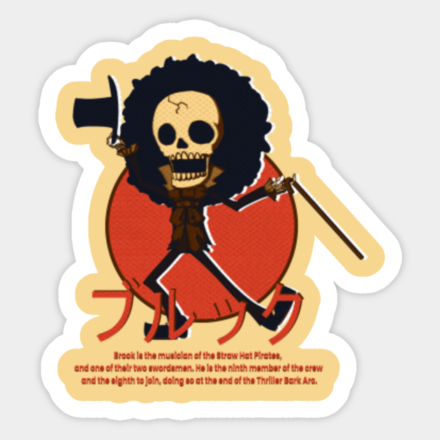 BROOK STRAW HAT PIRATES ONEPIECE V.1 Brook One Piece Sticker